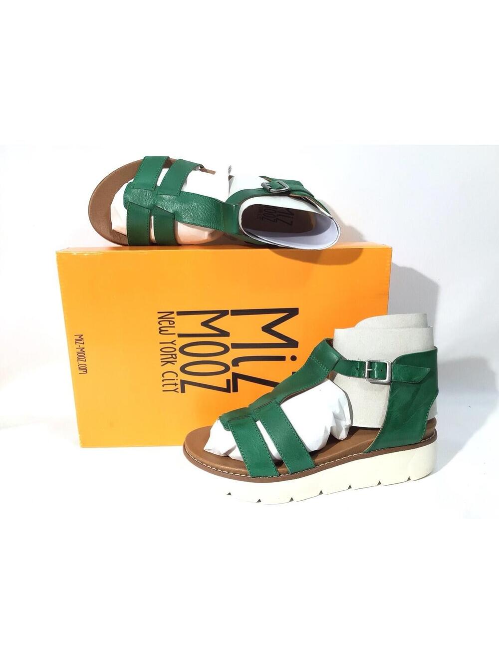 NEW Miz Mooz Leather Sport Sandals - Margery - EMERALD Green - 36 Size 6